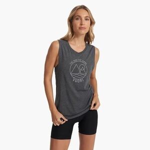 Vuori Women's Gray Rise The Shine Tank - NWOT - Size Small